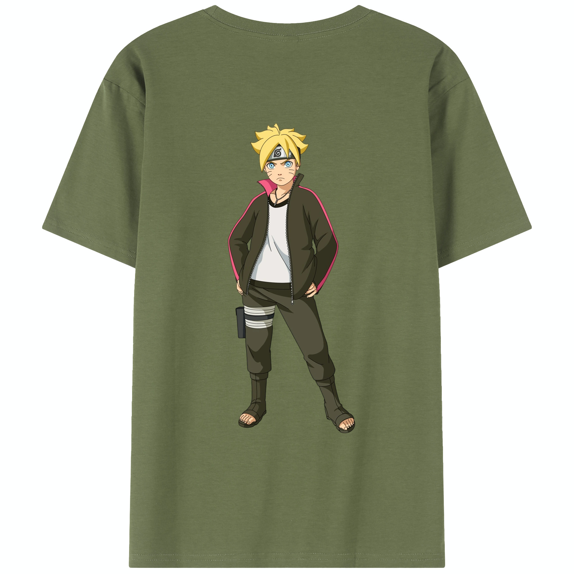（画像用） NARUTO -ナルト- うずまき ボルト Uzumaki Boruto 綿100％半袖Tシャツ（背面プリント）
